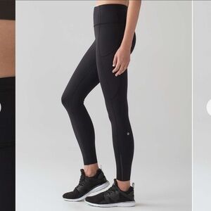 Lululemon Fast Free 7/8 Tight II Non-Reflective Nulux 25" Black Size 6 Leggings
